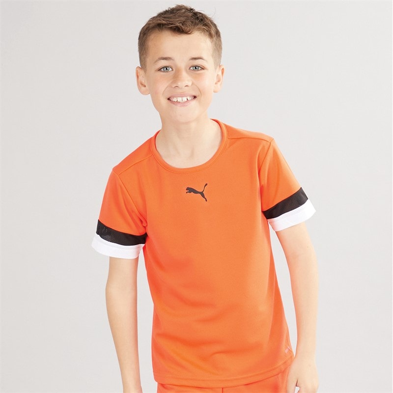Puma Boys teamRISE Training Jersey Golden Poppy/Puma Black/Puma White - Image 1