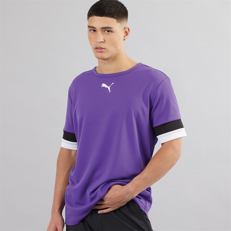 Puma Mens teamRISE Training Jersey Prism Violet/Puma Black/Puma White