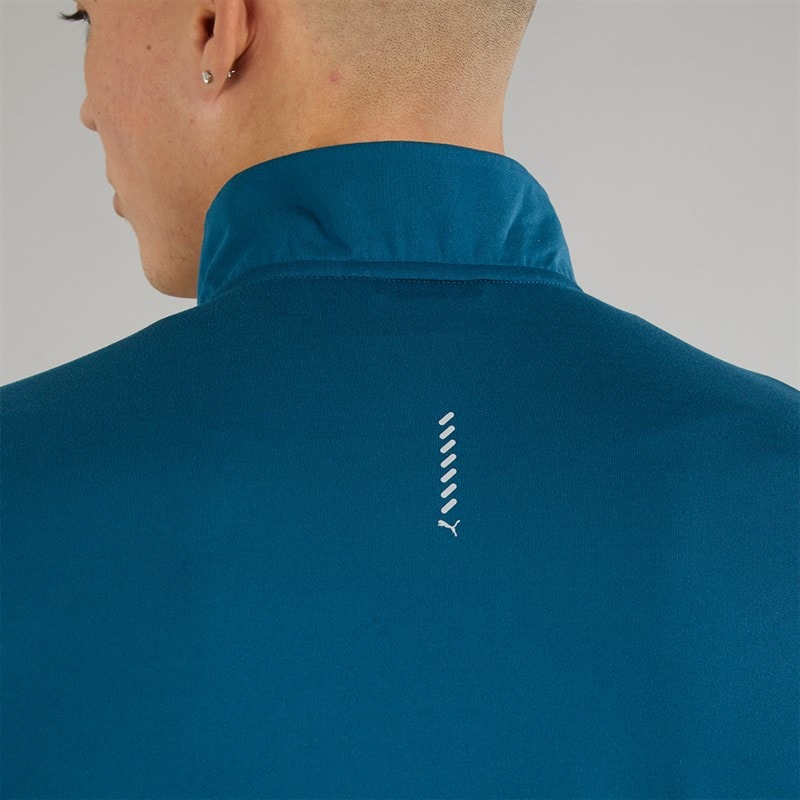 Puma Mens Run Favorite 1/4 Zip Running Top Ocean Tropic - Image 3