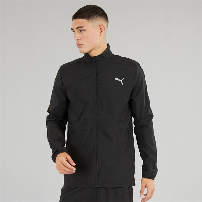 Puma Mens Run Favorite Woven Running Jacket Puma Black