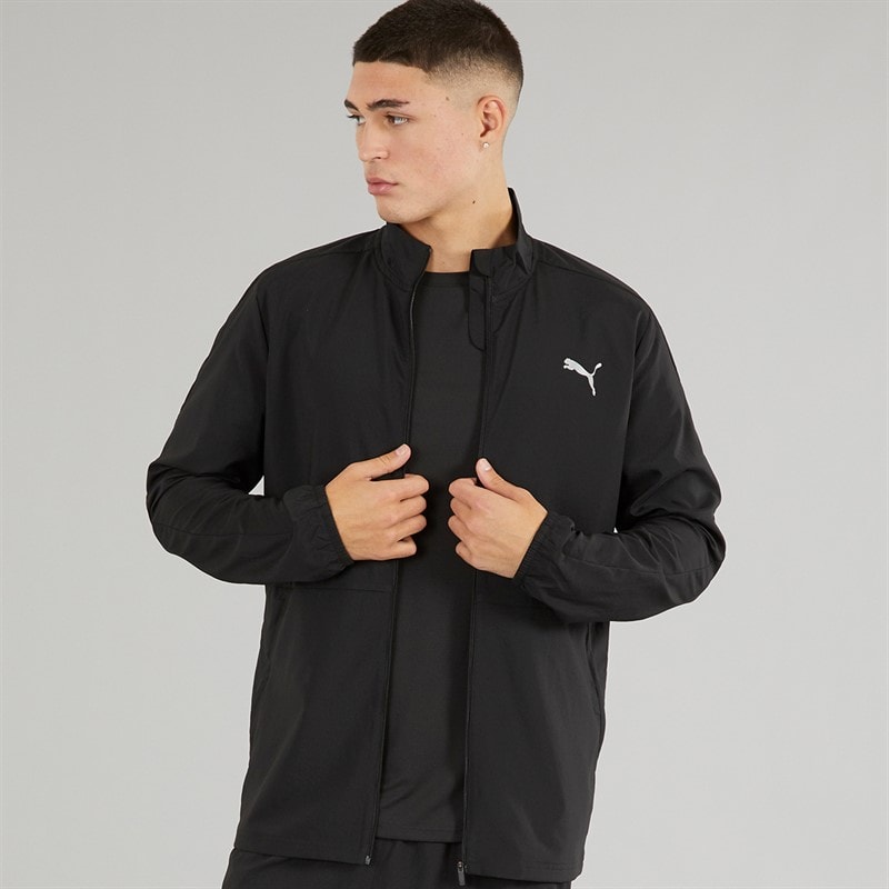 Puma Mens Run Favorite Woven Running Jacket Puma Black - Image 4