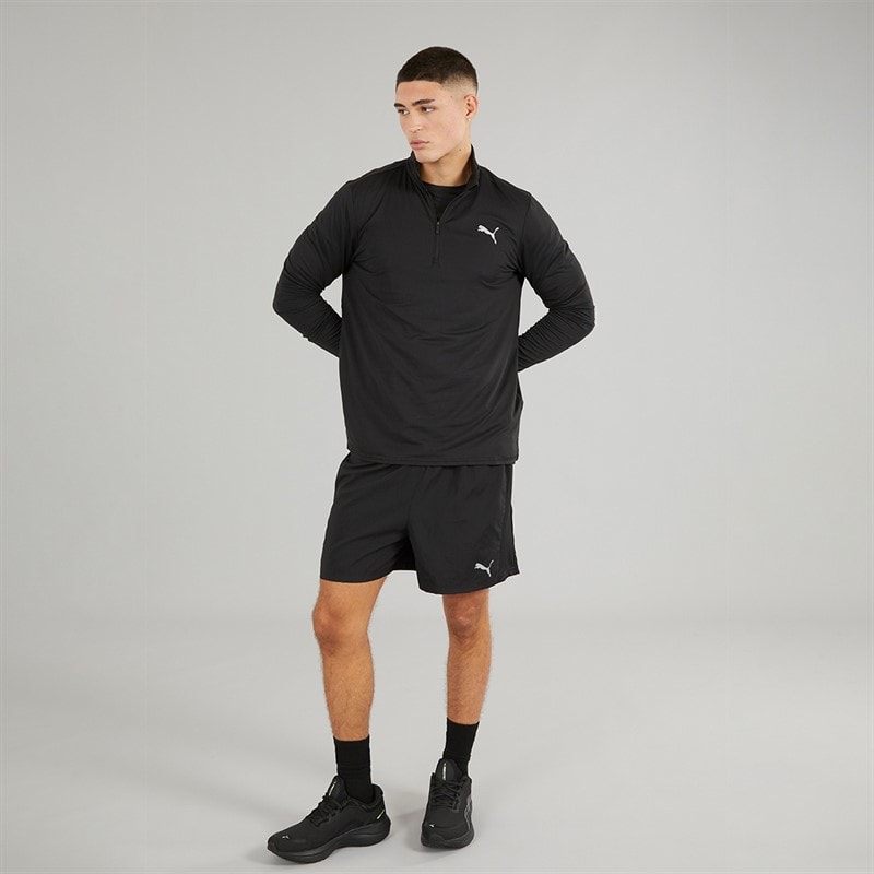 Puma Mens Run Favorite 1/4 Zip Running Top Puma Black - Image 3
