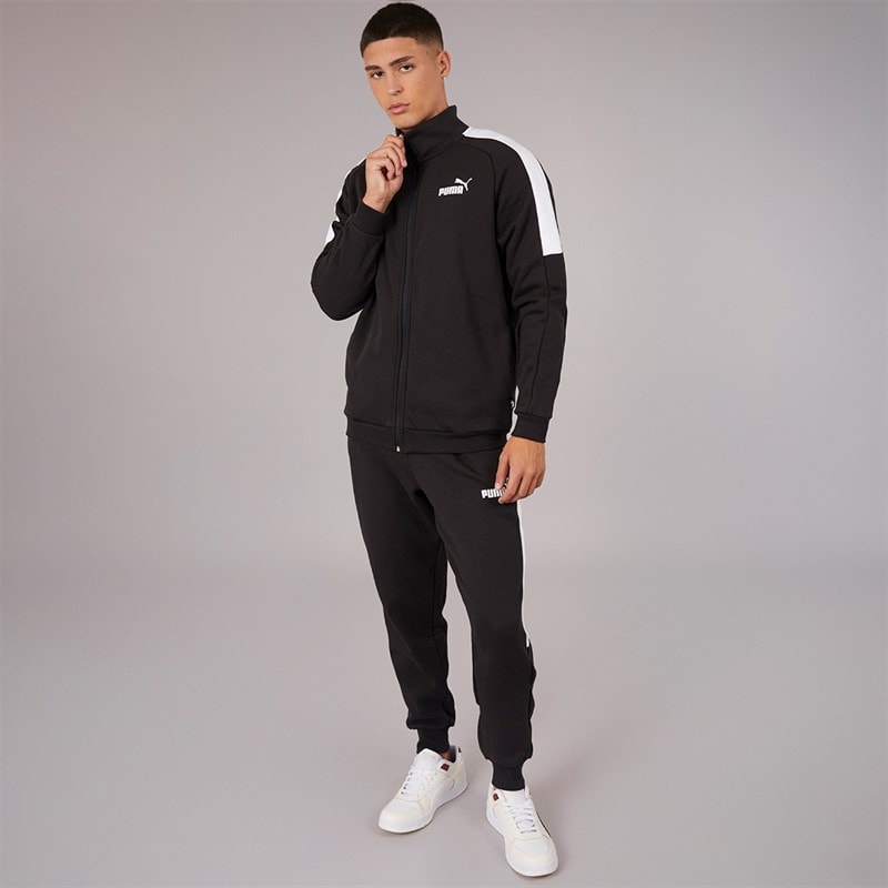Puma Mens Essentials Tracksuit Puma Black - Image 3