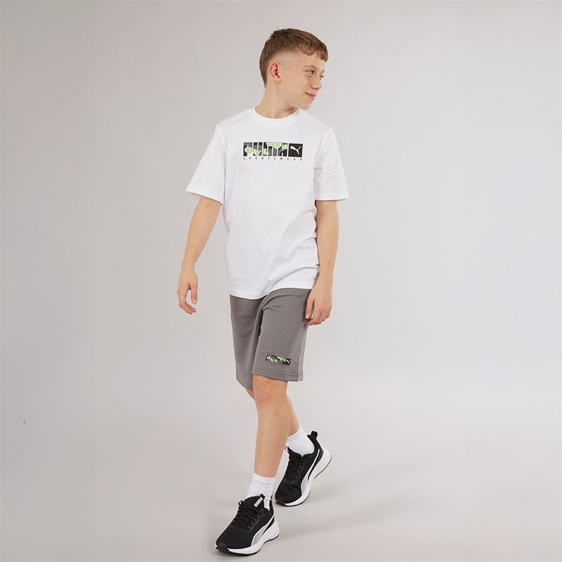 Puma Boys Graphic Camo Shorts Cast Iron - Image 3