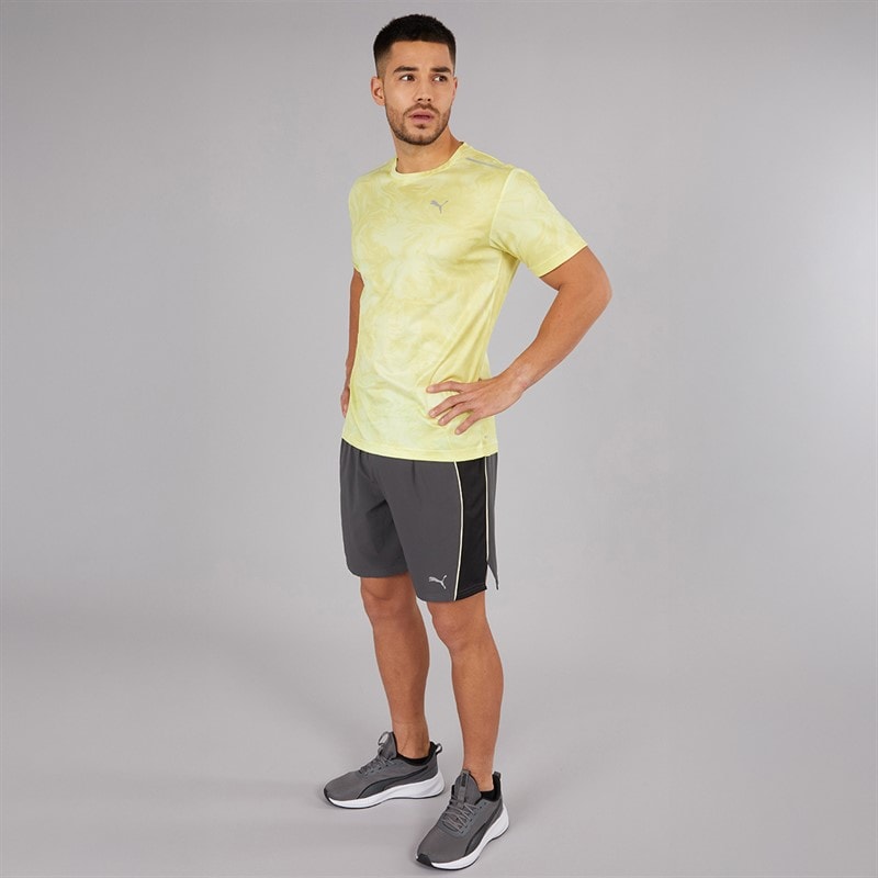 Puma Mens Train All Day Marble Print Training Top Gold Moon - Image 3