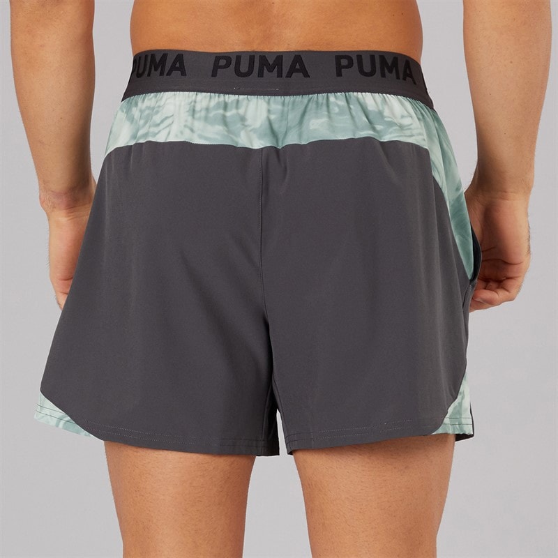 Puma Mens Puma Fit Ultrabreathe Stretch 5 Inch Marble Training Shorts Grey/Blue - Image 3