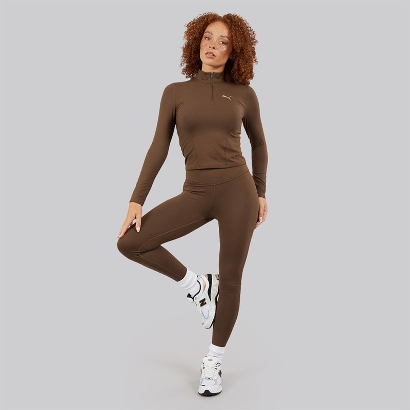 Puma Womens Train High Waist Training Tight Leggings Espresso Brown - Image 4