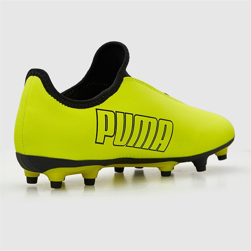 Puma Junior Boys Finesse Laceless FG Firm Ground Football Boots Yellow Alert - Image 5