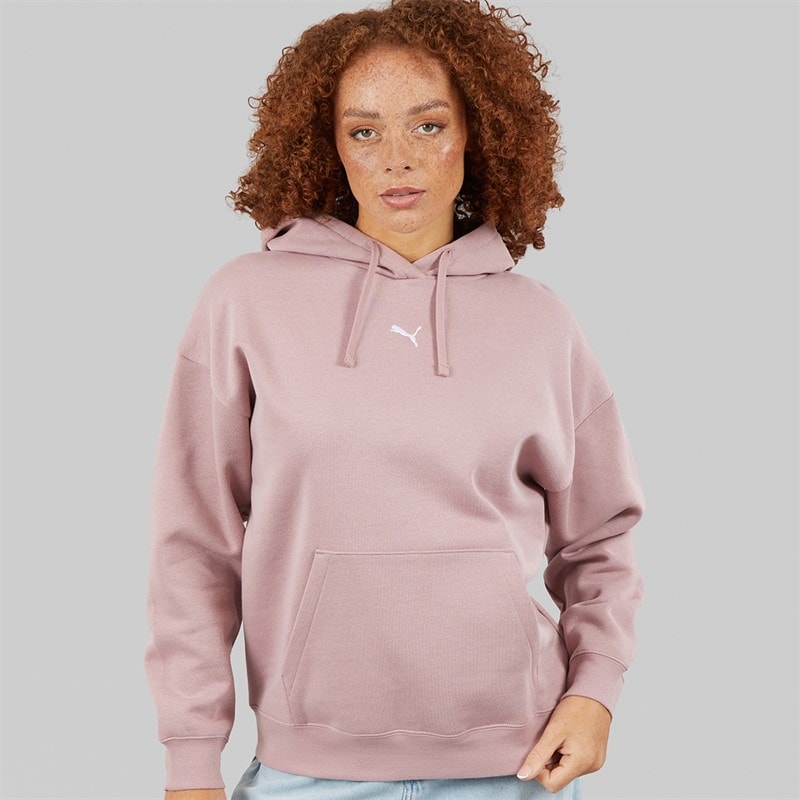 Puma Womens Essentials Oversized Hoodie Plum Haze