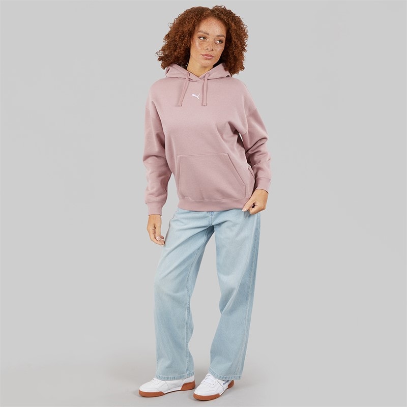 Puma Womens Essentials Oversized Hoodie Plum Haze - Image 3