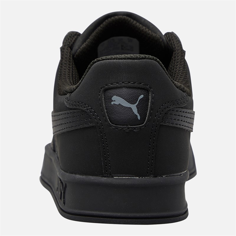 Puma Junior Smash Vulc Trainers Black/Grey - Image 3