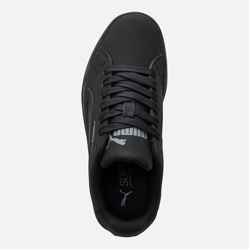Puma Junior Smash Vulc Trainers Black/Grey - Image 4