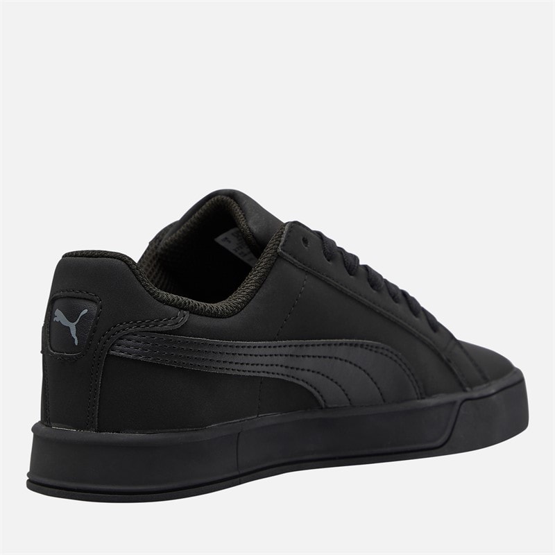 Puma Junior Smash Vulc Trainers Black/Grey - Image 5