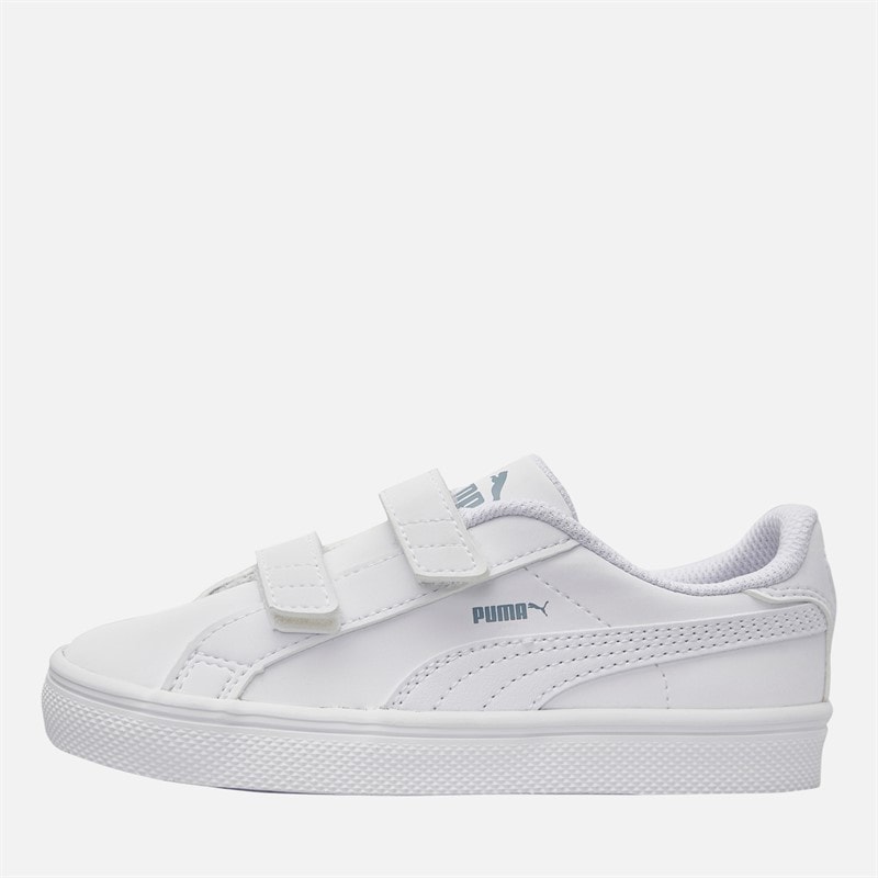 Puma Infant Smash Vulc Trainers White/Quarry