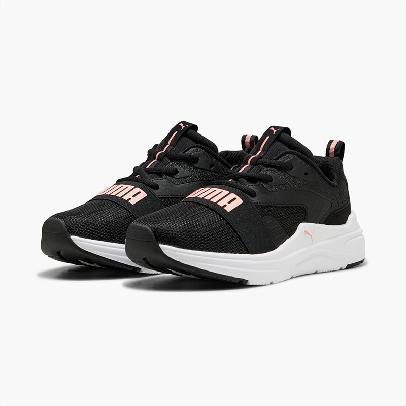 Puma Mens Softride Wired 2 Trainers Black/Pink/White - Image 1