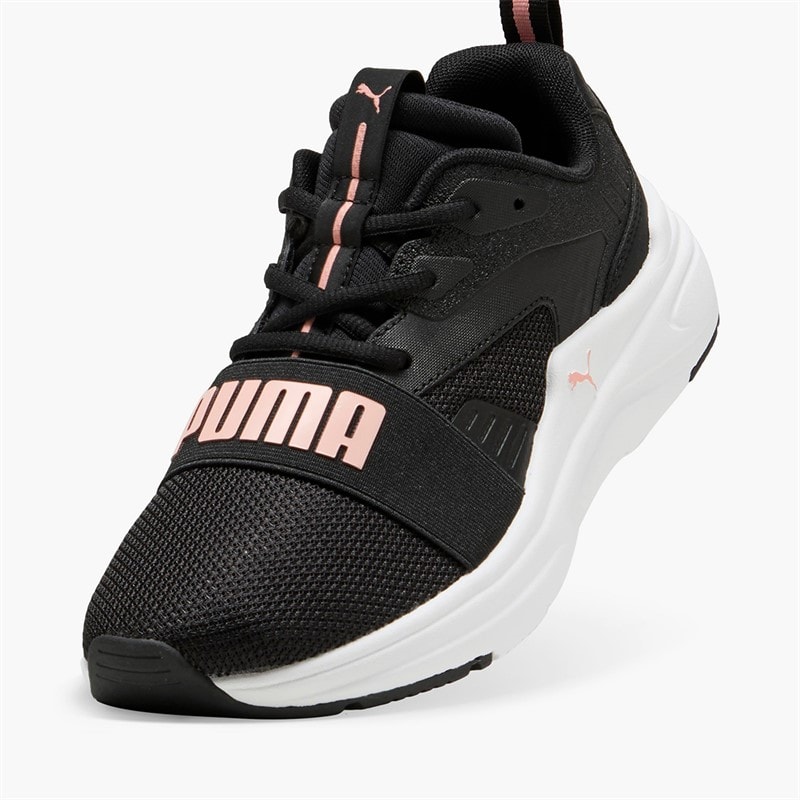 Puma Mens Softride Wired 2 Trainers Black/Pink/White - Image 2