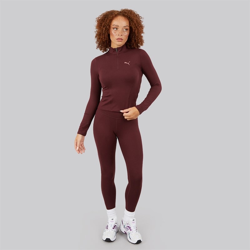 Puma Womens Train High Waist Training Tight Leggings Aubergine - Image 4