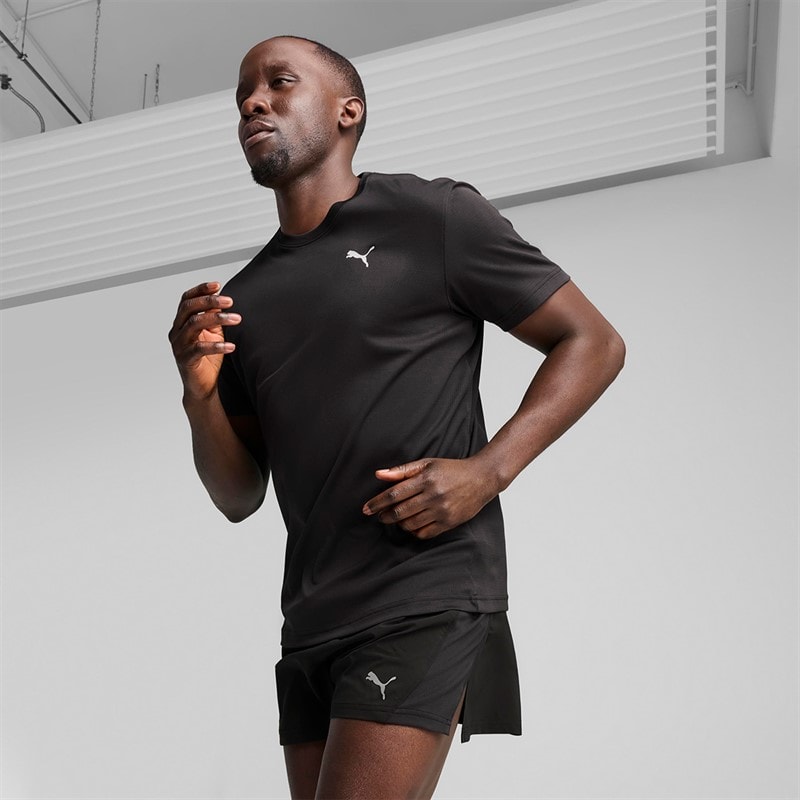 Puma Mens Graphics Running Faster Running Top Puma Black - Image 2