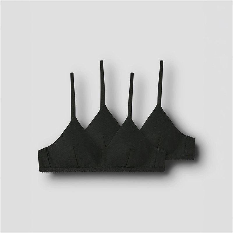 LMTD Girls Nantelle Two Pack Bralettes Black