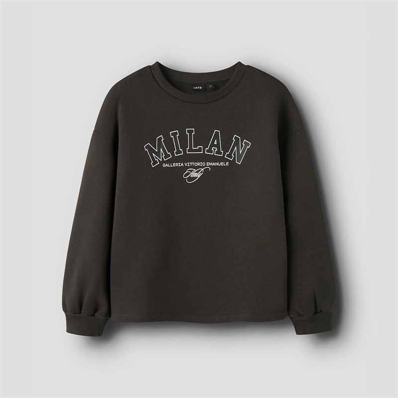 LMTD Girls Faris O-Neck Sweatshirt Black Coffee