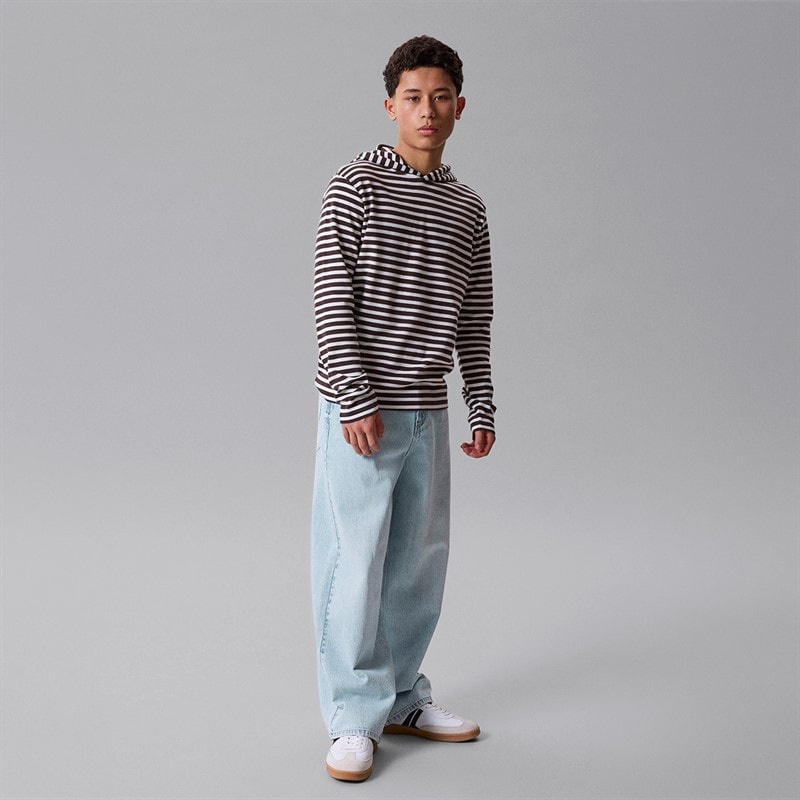 LMTD Boys Birm Skate Loose Fit Jeans Light Blue Bleached Denim - Image 3