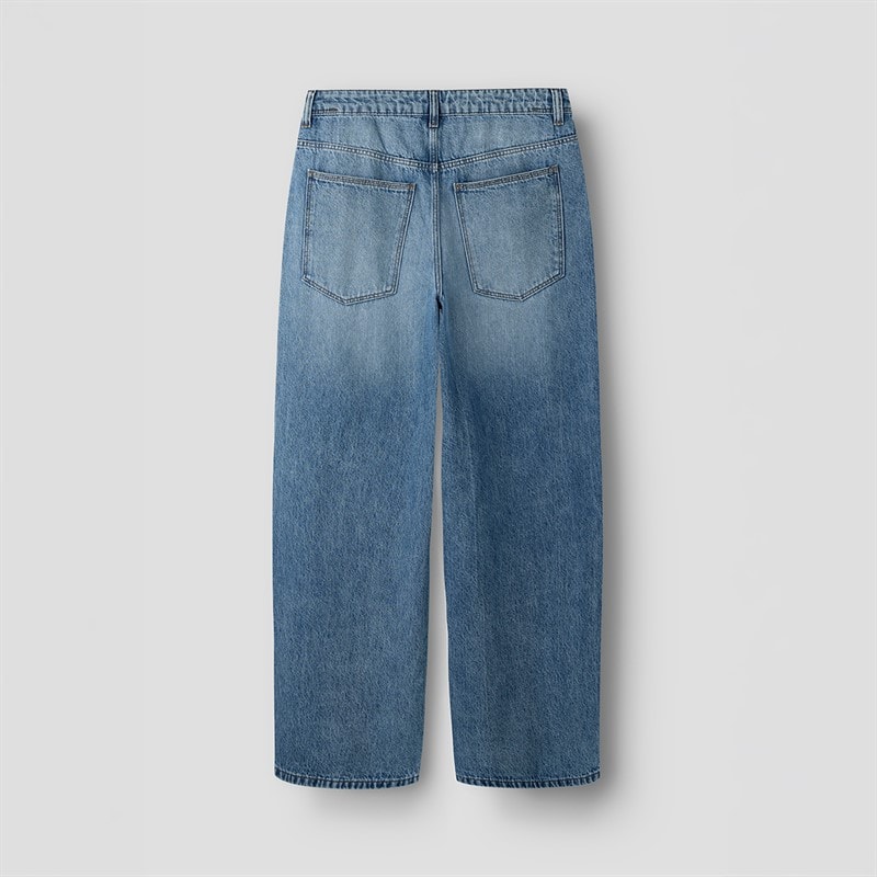 LMTD Boys Birm Skate Loose Fit Jeans Medium Blue Denim - Image 2
