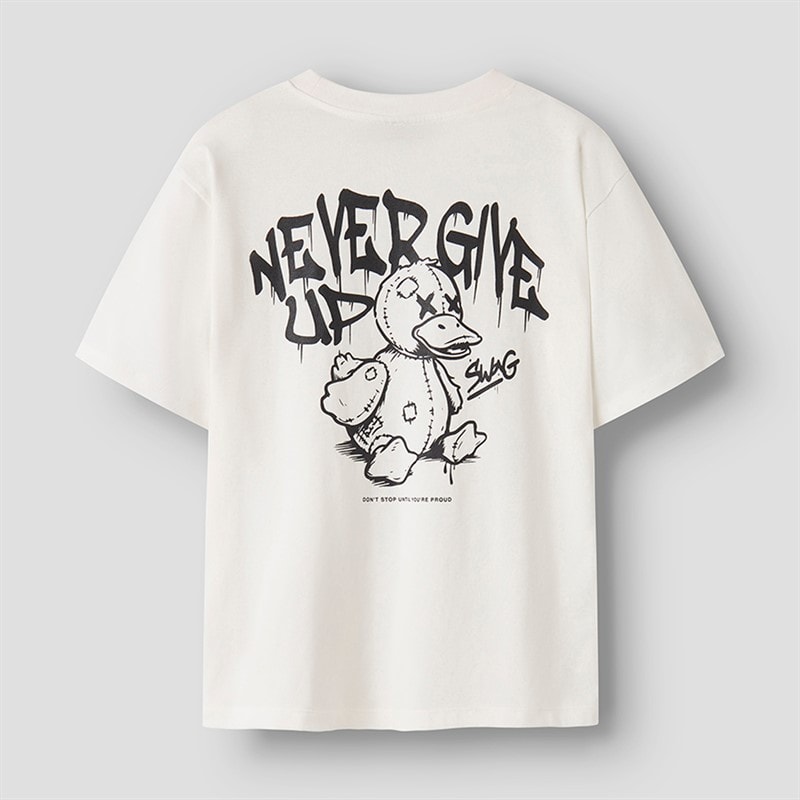 LMTD Boys Huck T-Shirt White Alyssum - Image 1