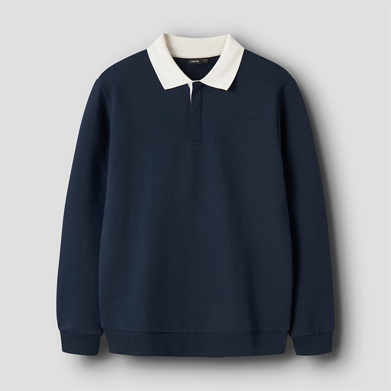 LMTD Boys Ross Polo Sweatshirt Navy Blazer - Image 1
