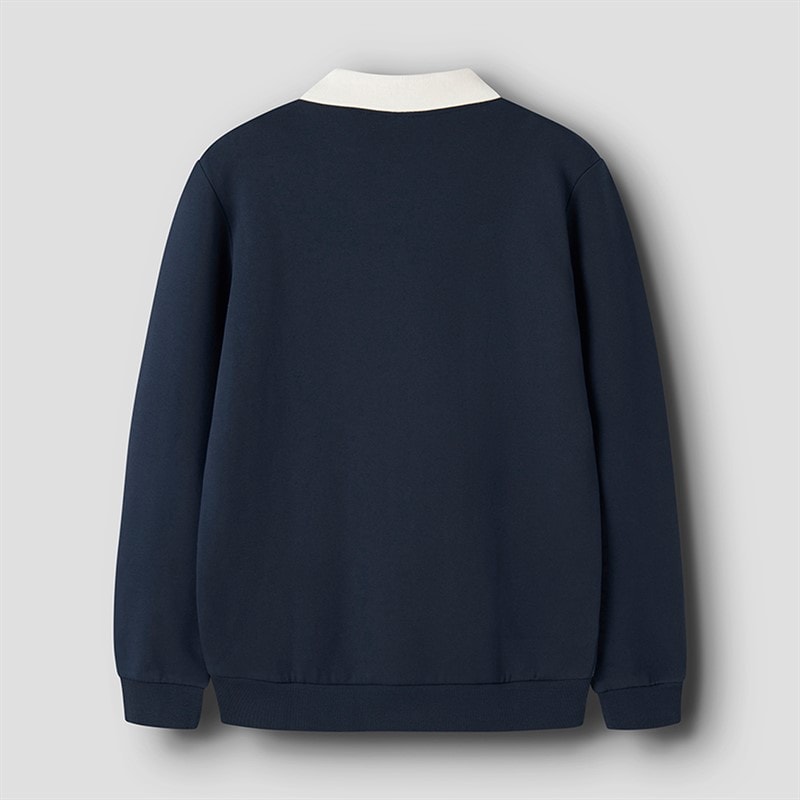 LMTD Boys Ross Polo Sweatshirt Navy Blazer - Image 2