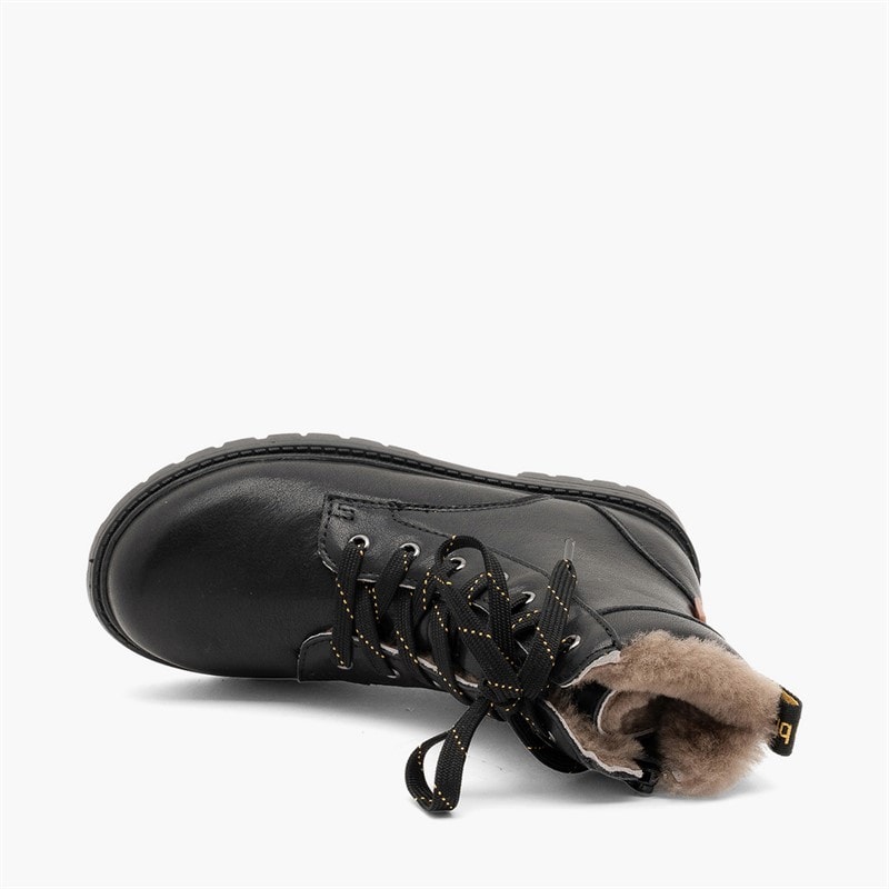 Bisgaard Girls Tui Lamb Boots Black - Image 4