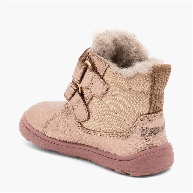 Bisgaard Girls Cosmos Barefoot Tex Boots Rose Gold - Image 3