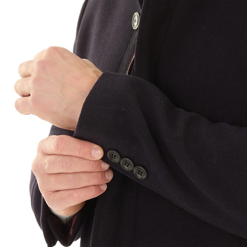 Feraud Mens Premium Funnel Neck Car Coat Navy - Image 3
