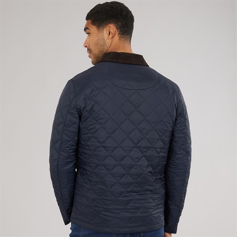 Feraud Mens Midweight Quilted Coat Navy - Image 2