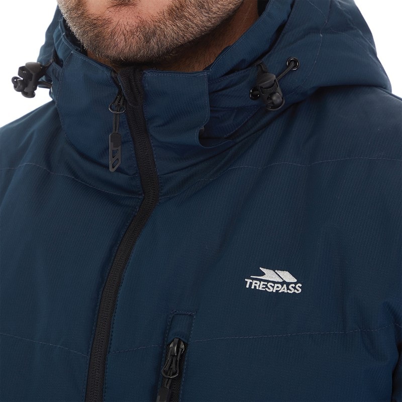 Trespass Mens Farsley Waterproof Padded Jacket Navy - Image 3