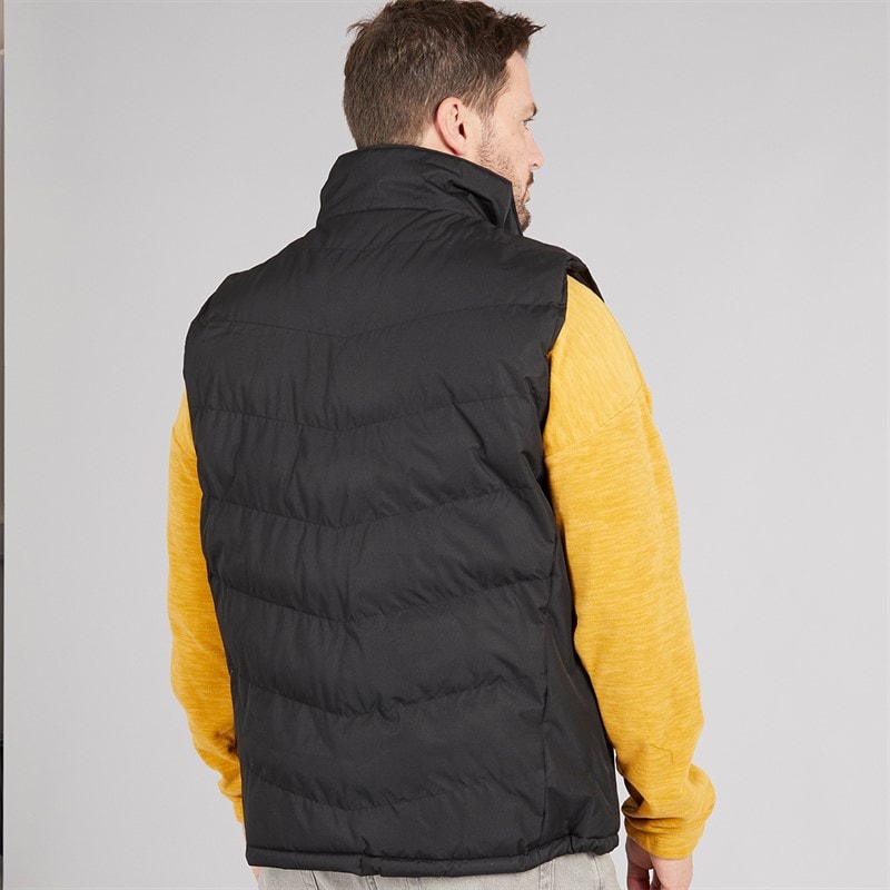Trespass Mens Brecker Padded Waterproof Gilet Vest Black - Image 2