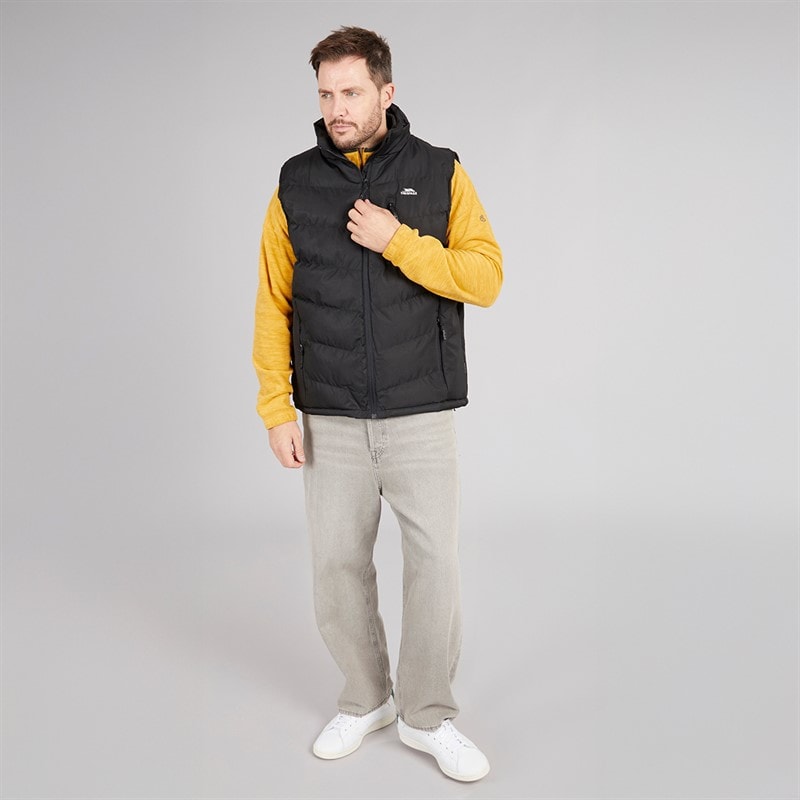 Trespass Mens Brecker Padded Waterproof Gilet Vest Black - Image 4