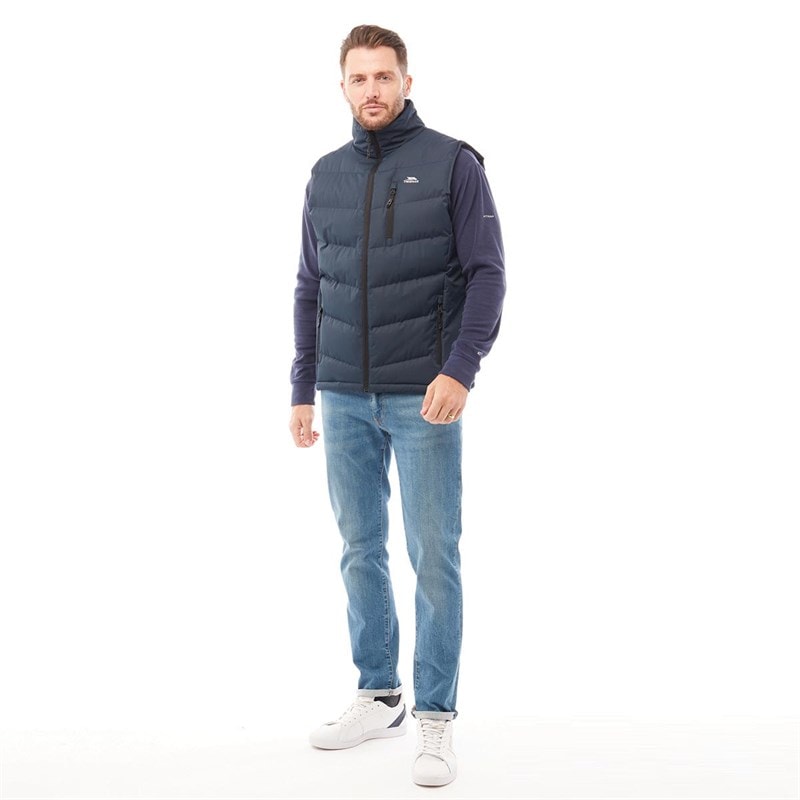Trespass Mens Brecker Padded Gilet Vest Navy - Image 3