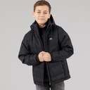 Trespass Junior Boys Figo Waterproof Padded Hooded Jacket Black