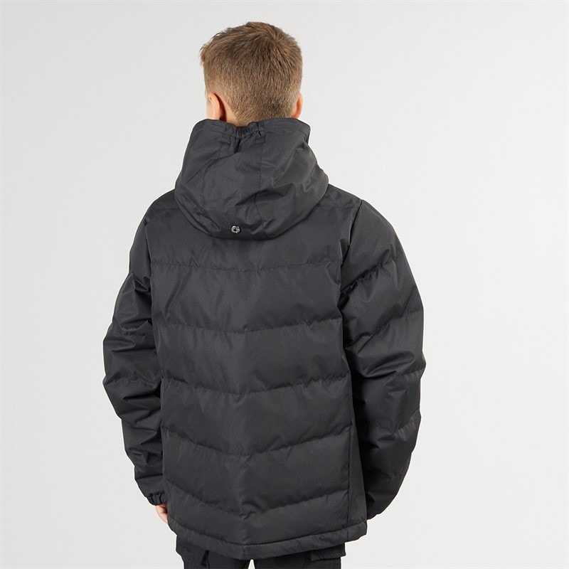 Trespass Junior Boys Figo Waterproof Padded Hooded Jacket Black - Image 2