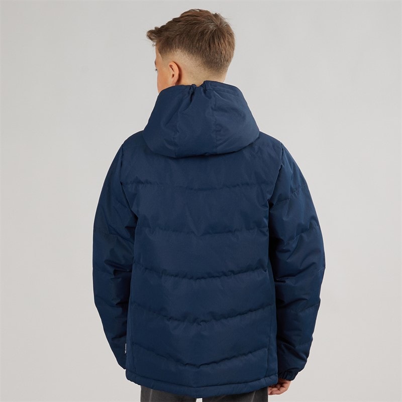 Trespass Junior Boys Figo Waterproof Padded Hooded Jacket Navy - Image 2