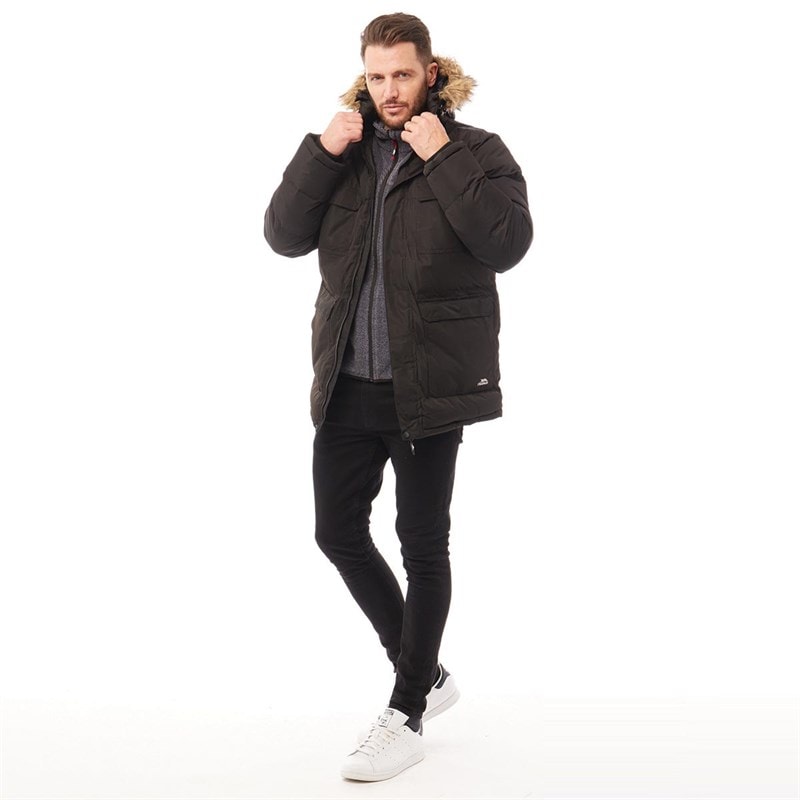 Trespass Mens Baldwin Insulated Waterproof Parka Black - Image 3