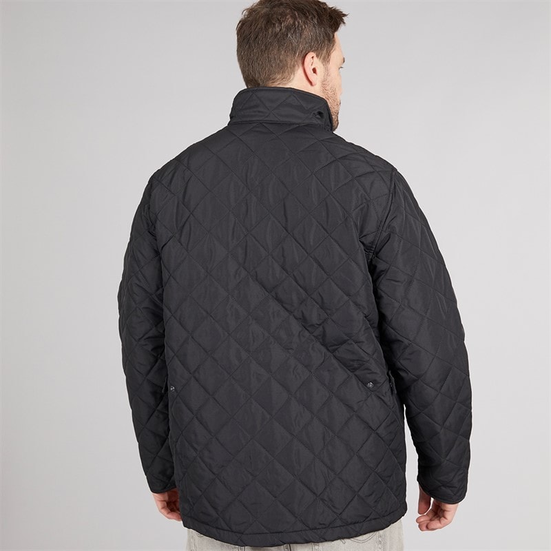 Trespass Mens Argyle Quilted Jacket Black - Image 2