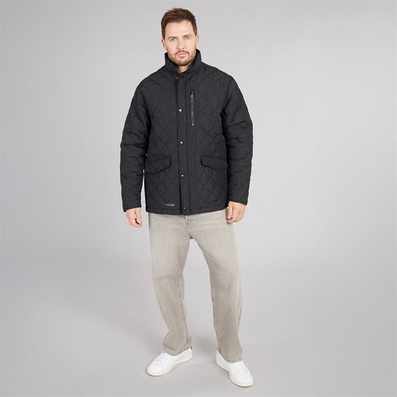 Trespass Mens Argyle Quilted Jacket Black - Image 4