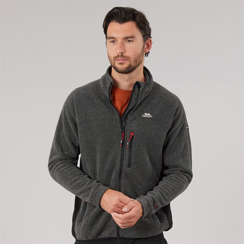 Trespass Mens Jynx Fleece Jacket Black - Image 1