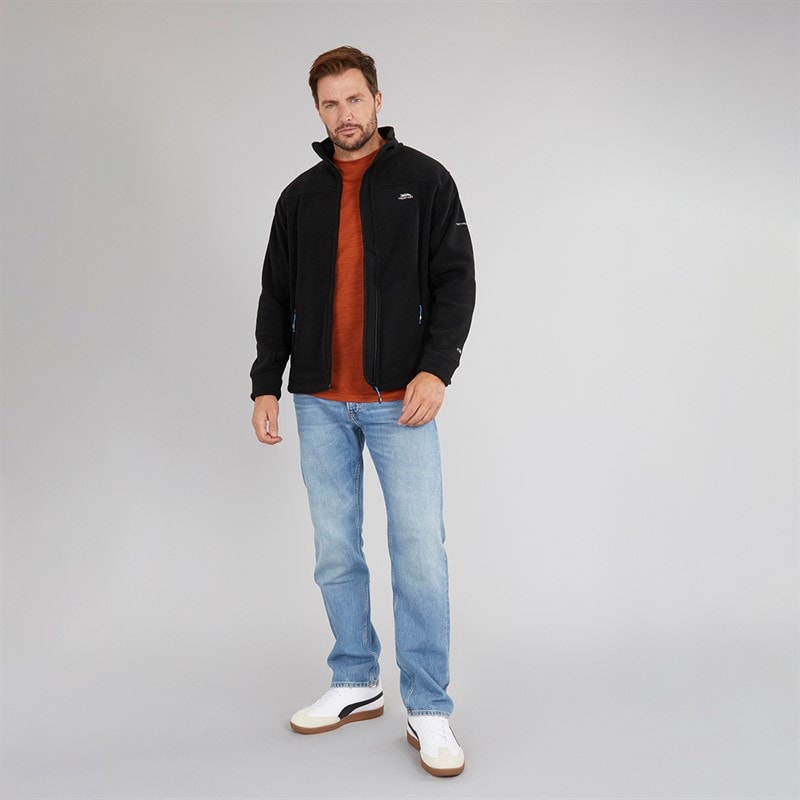Trespass Mens Bernal Full Zip Fleece Jacket Black - Image 4