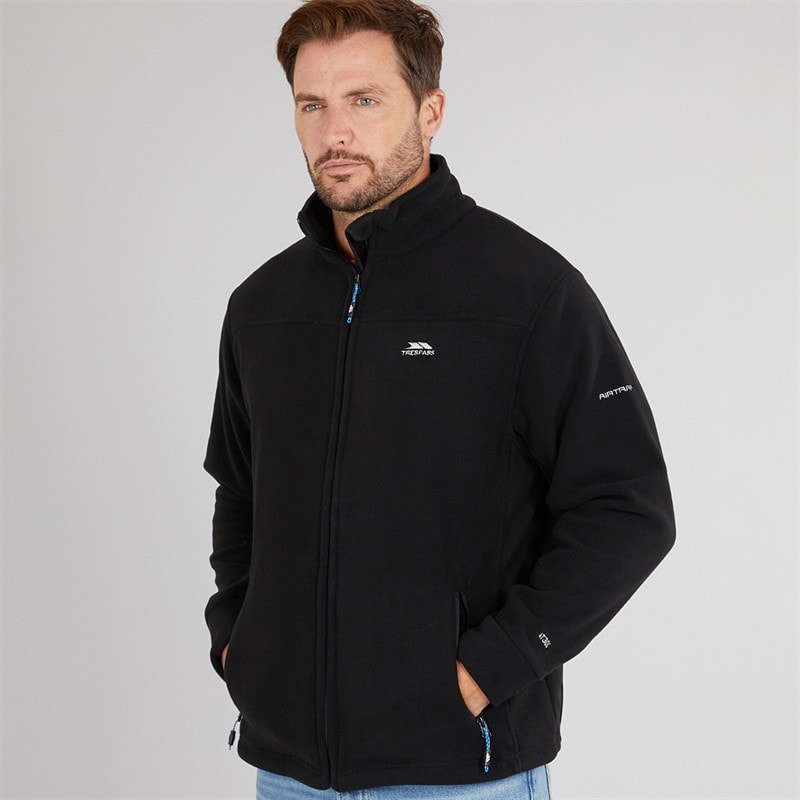 Trespass Mens Bernal Full Zip Fleece Jacket Black - Image 5
