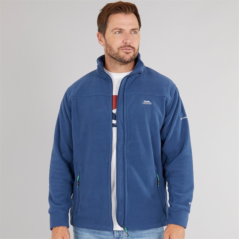 Trespass Mens Bernal Full Zip Fleece Jacket Navy Tone