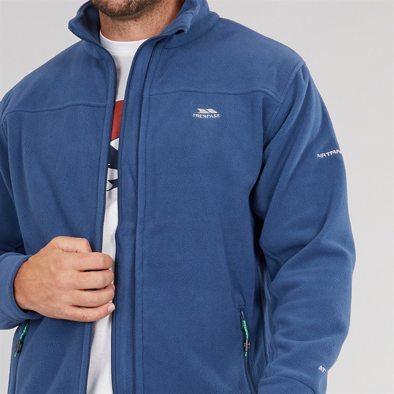 Trespass Mens Bernal Full Zip Fleece Jacket Navy Tone - Image 3