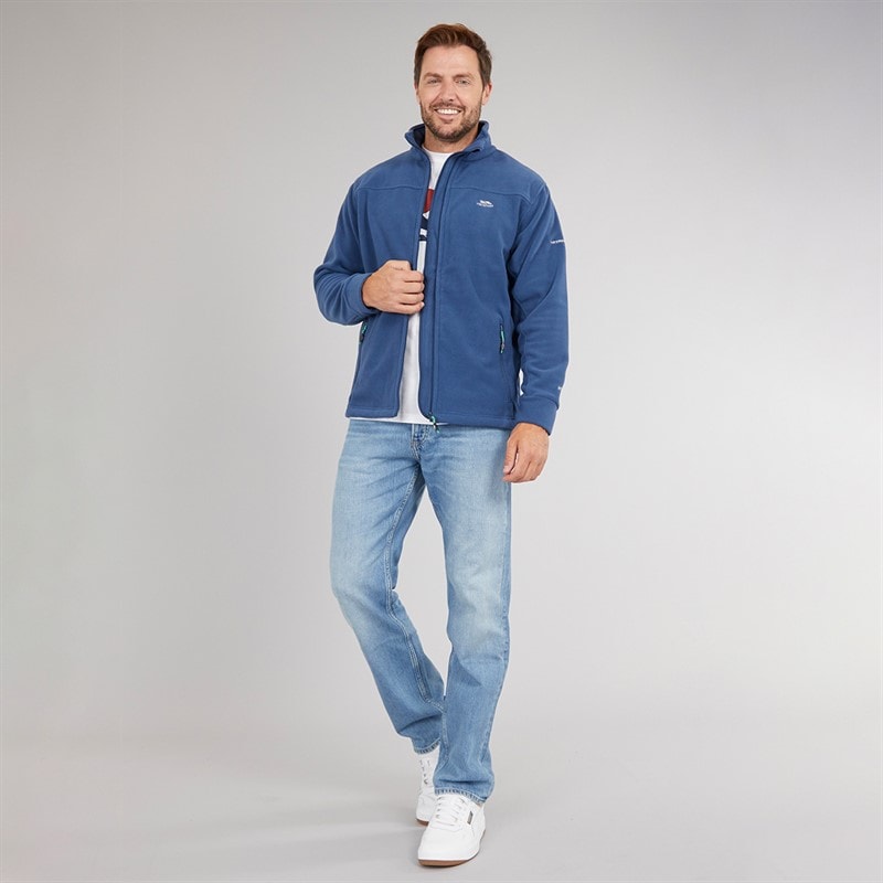 Trespass Mens Bernal Full Zip Fleece Jacket Navy Tone - Image 4