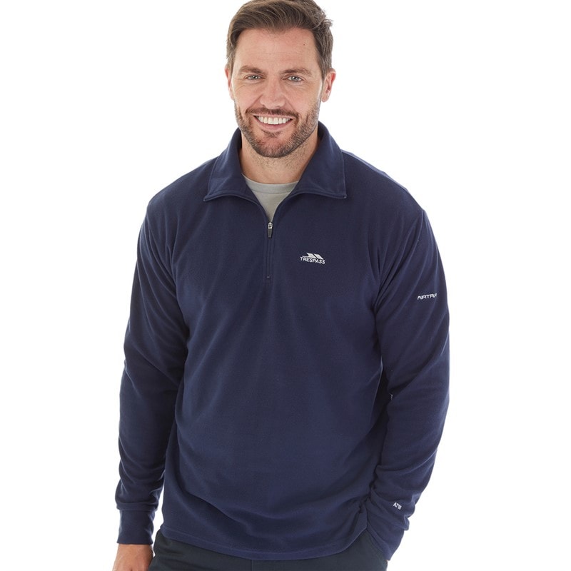 Trespass Mens Masonville 1/2 Zip Micro Fleece Navy